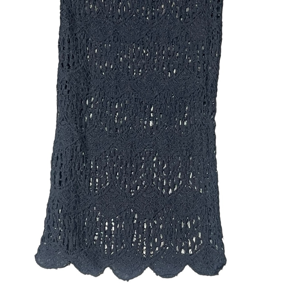 Soft Surroundings Crochet Lace Open Knit Black Pants Sz: S Petite Boho Coastal - Picture 9 of 12